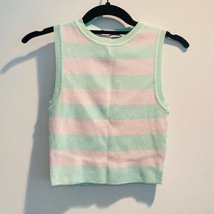 Zara cut off sleeve top